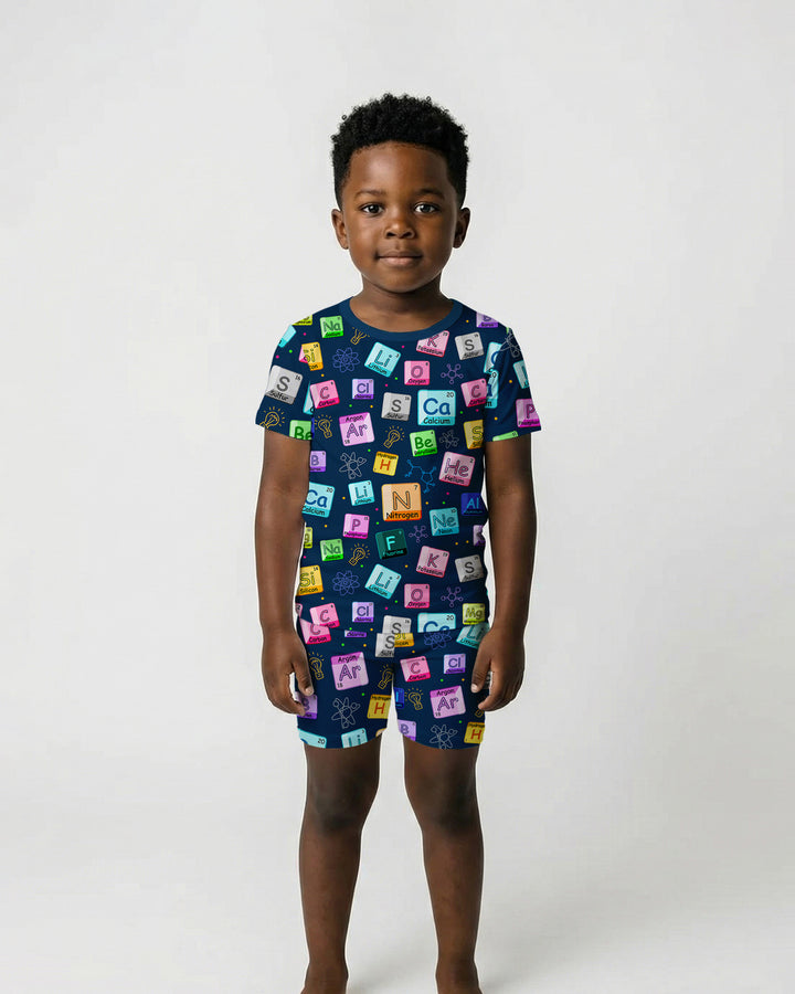 Science Elements Bamboo Two Piece Short Sleeve Shorts Pajama Set