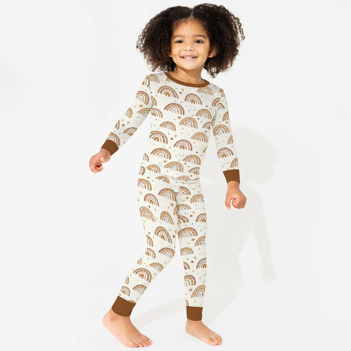 Back Lives Matter Rainbow Two Piece Long Sleeve Pajama Set