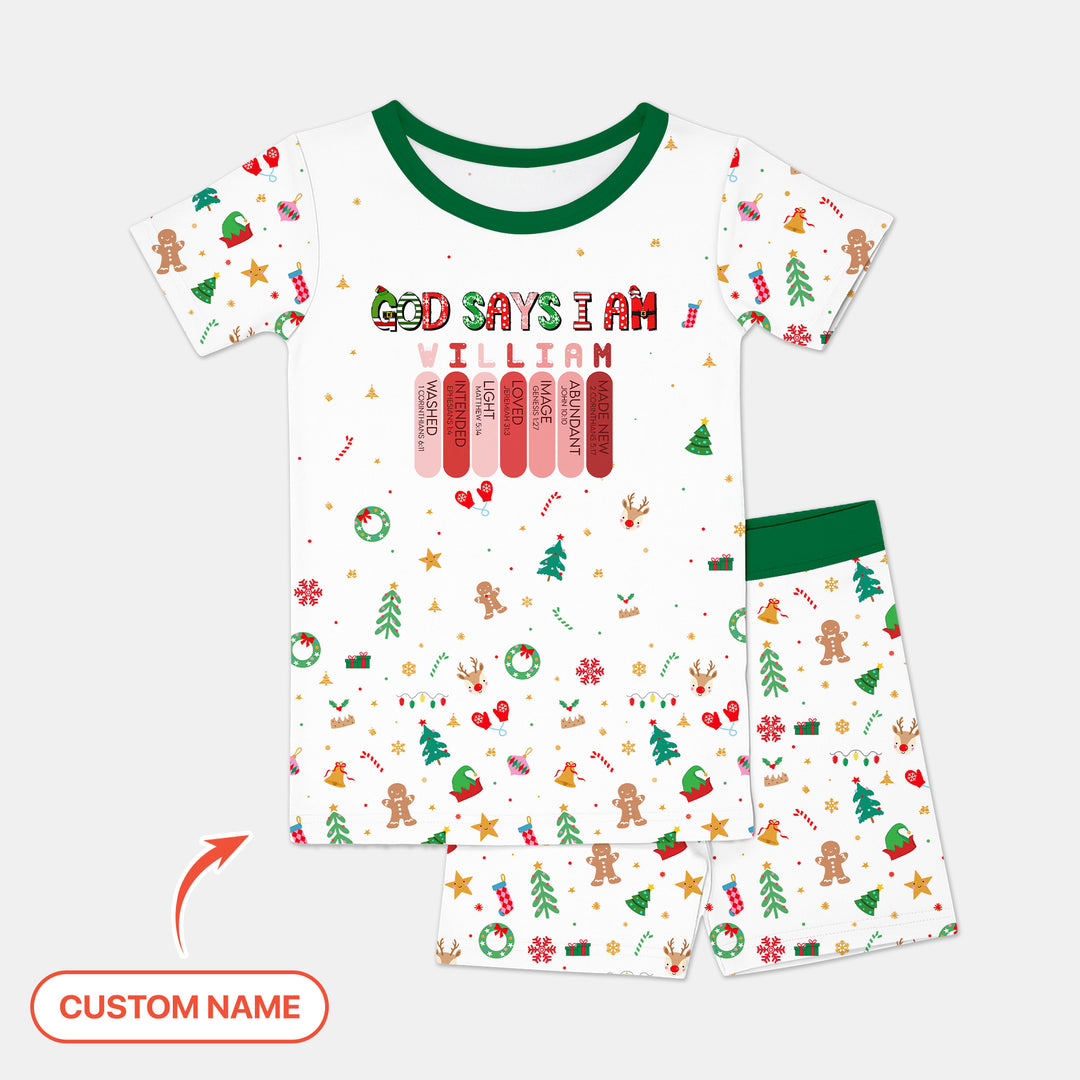 Zweiteiliges Pyjama-Set mit kurzen Ärmeln und Shorts im Sommer-Design