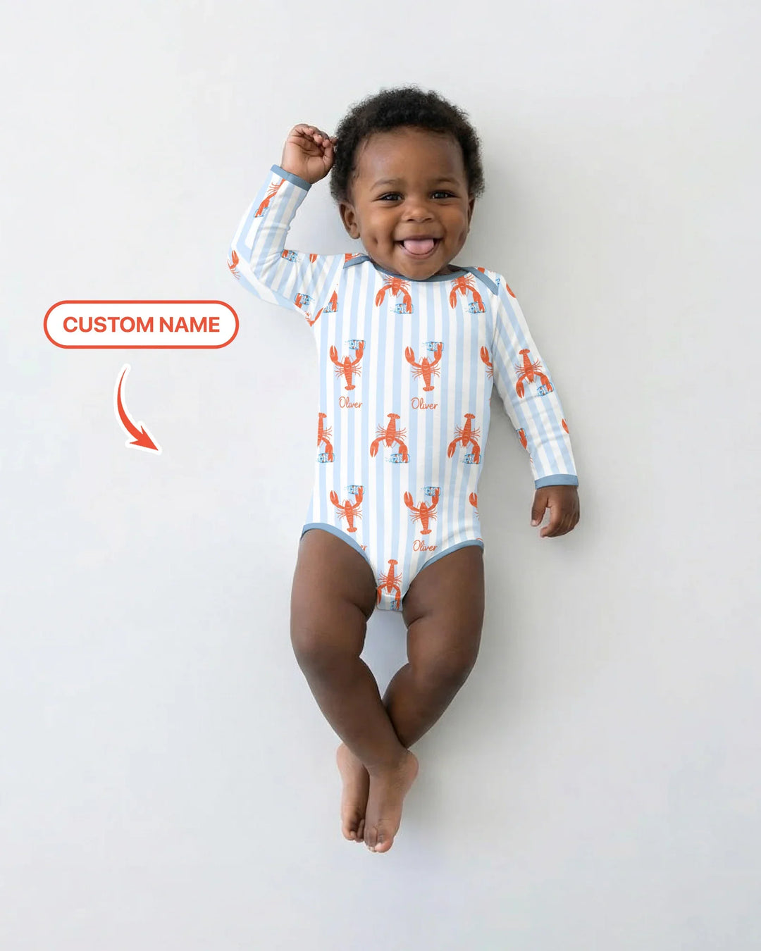Gerippte Babykleidung mit individuellem Foto - Weich &amp; Skizzenhaft