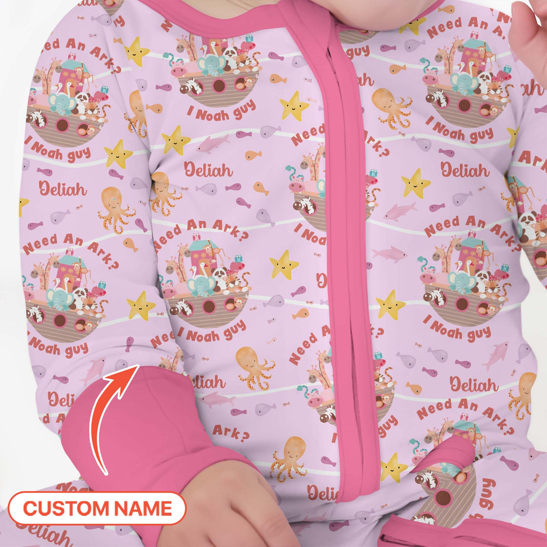 Noah’s Ark Custom Name Girl Convertible Zippy