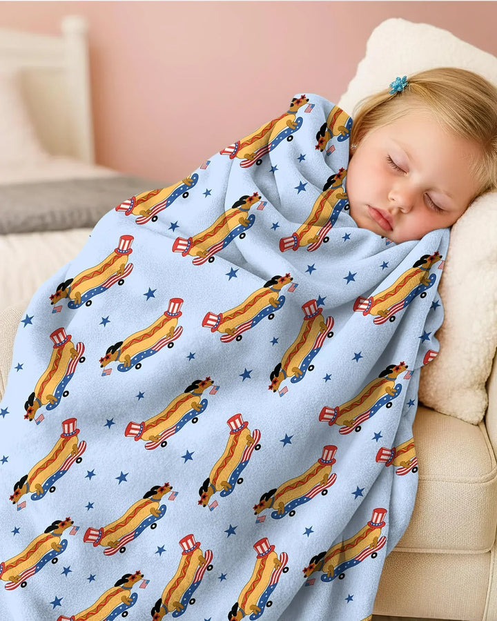 American Hot Dog Bamboo Blanket