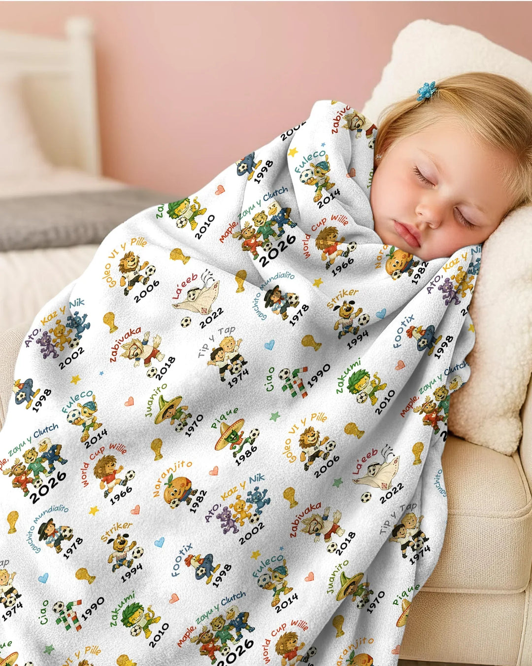 Soccer cup Mascots Bamboo Blanket