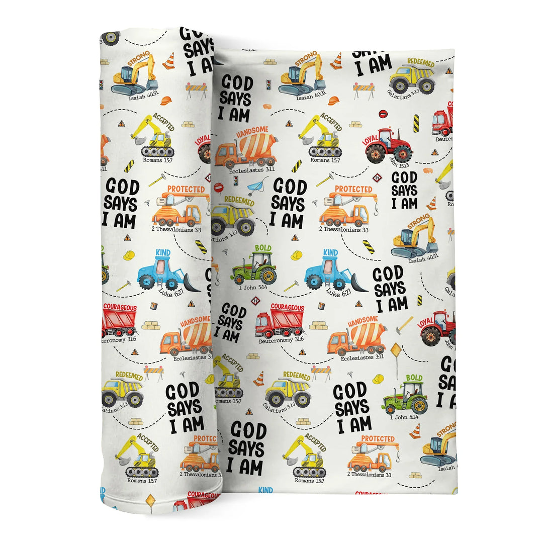 God Says I Am Swaddle Blanket