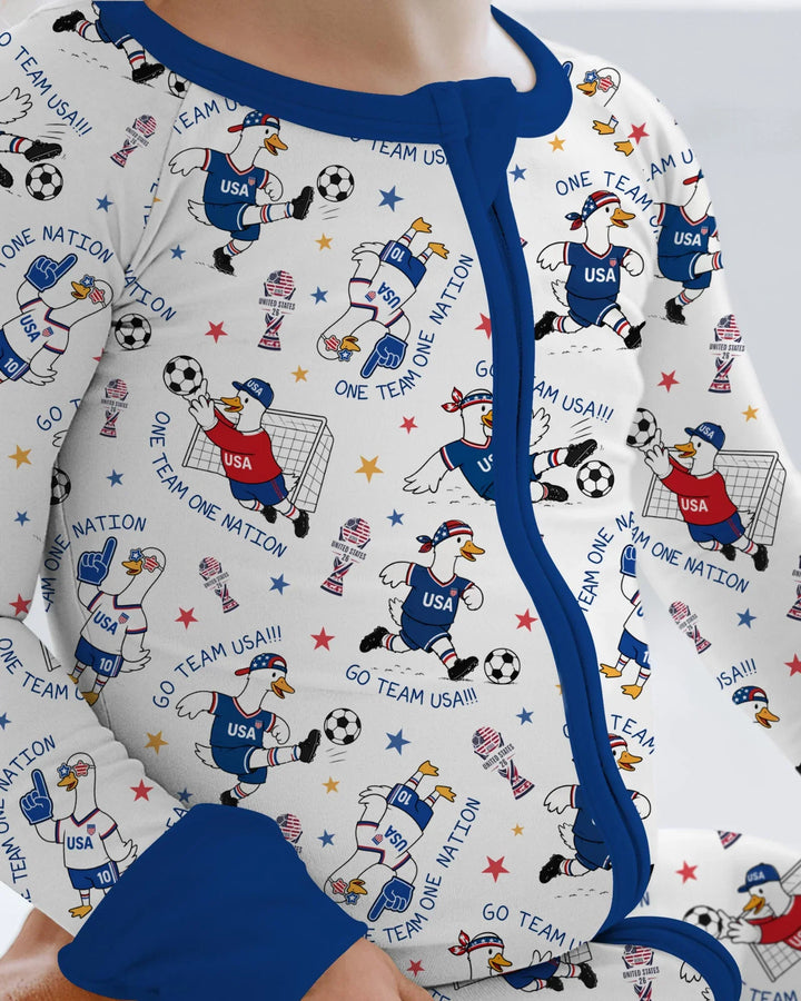 USA Soccer Goose Family Matching Bamboo Convertible Zippy