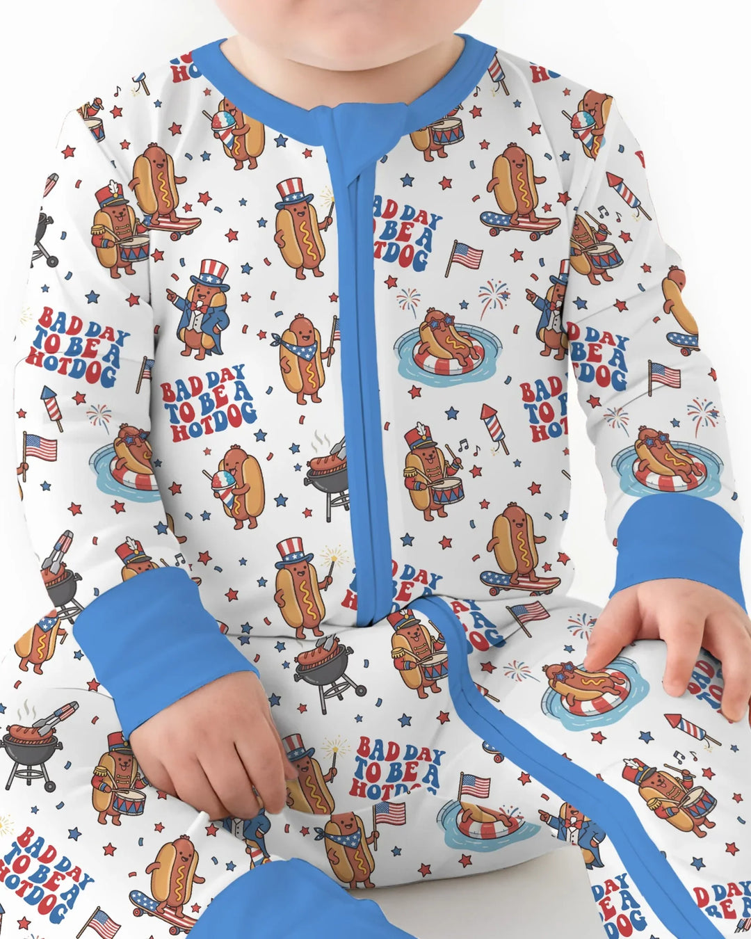 Hot Dog Patriotic Bamboo Convertible Zippy