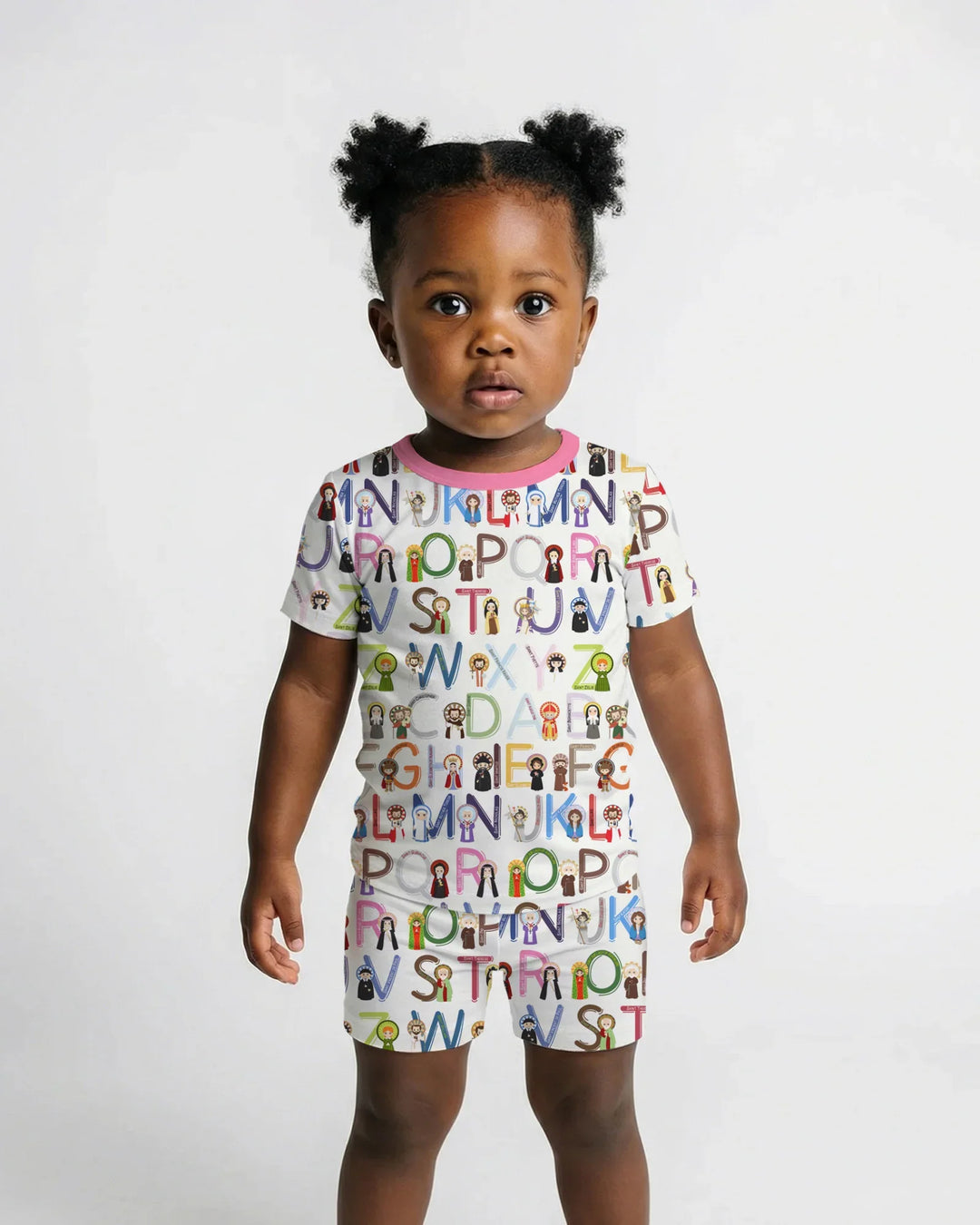 Saint ABCs Bamboo Two Piece Short Sleeve Shorts Pajama Set