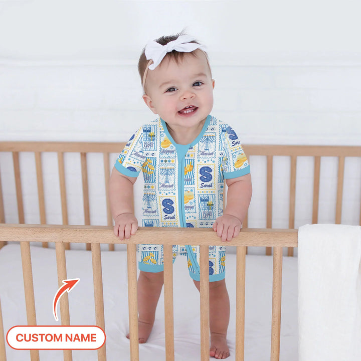 Light of Hanukkah Custom Name Shorty Zippy