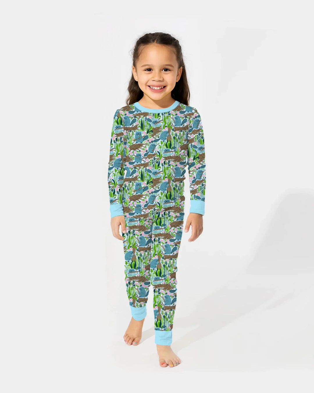 Little Dam Builders Bamboo Two Piece Long Sleeve Pajama Set