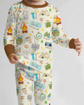 Little Camp Adventure Family Matching Two Piece Long Sleeve Pajama Set