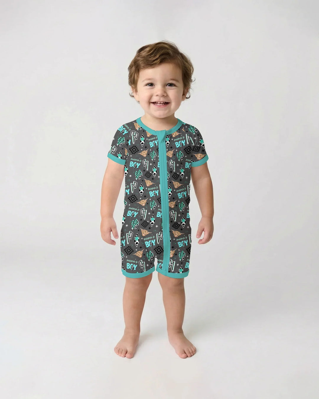 Western Mama & Me Matching Bamboo Shorty Zippy