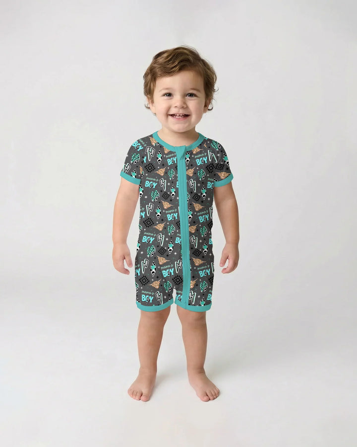 Western Mama & Me Matching Bamboo Shorty Zippy