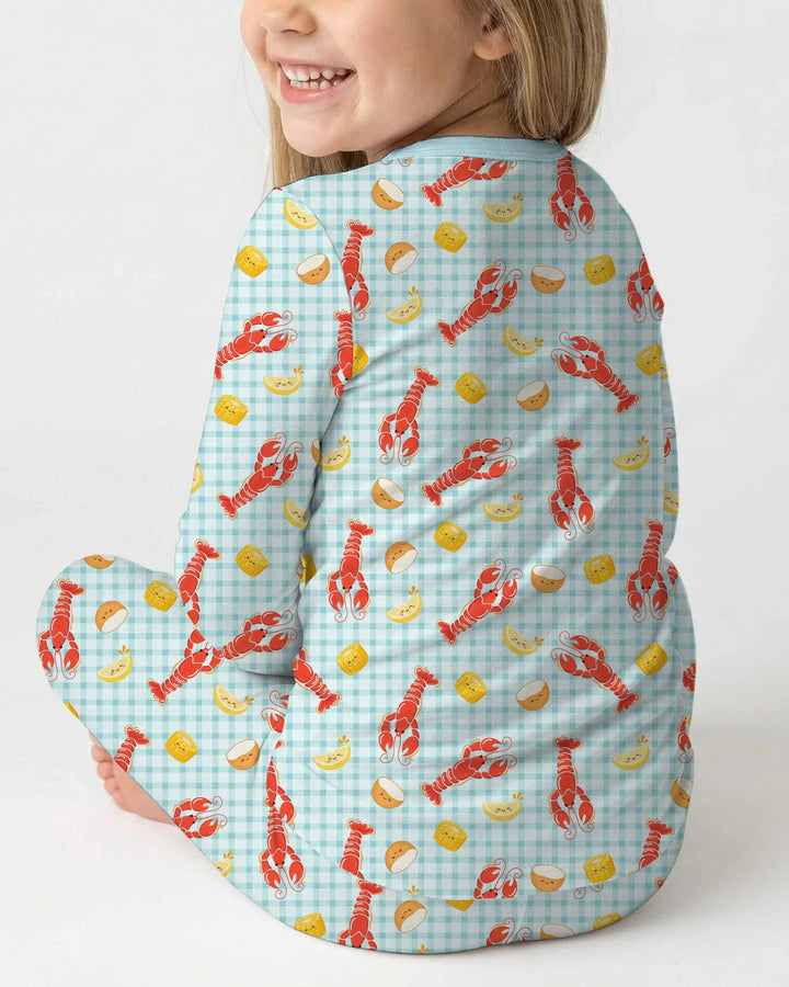 Preppy Crawfish Season Bamboo Two Piece Long Sleeve Pajama Set