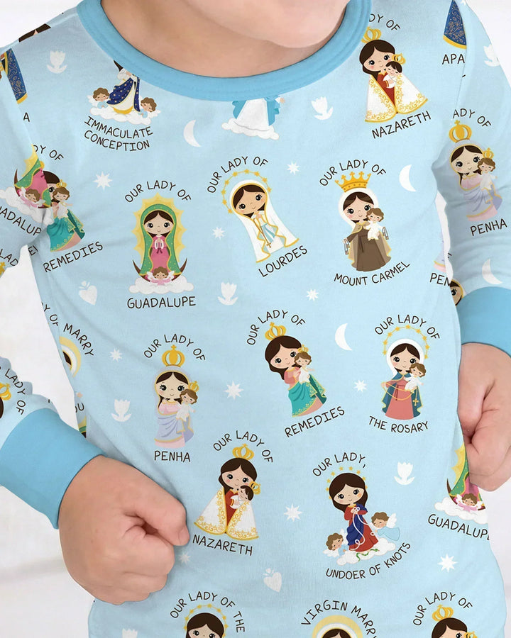 Little Marian Blessings Two Piece Long Sleeve Pajama Set