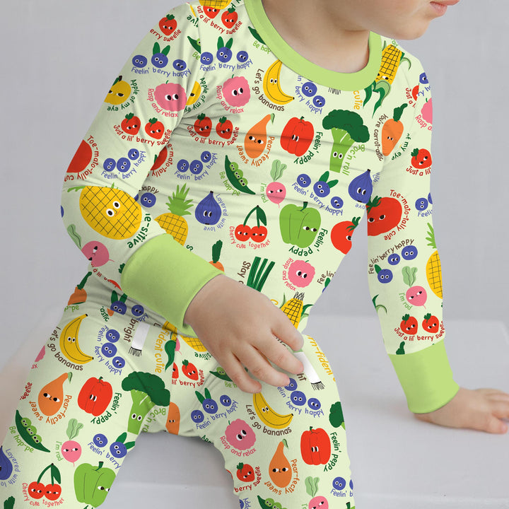 Little Veggie Garden Two Piece Long Sleeve Pajama Set
