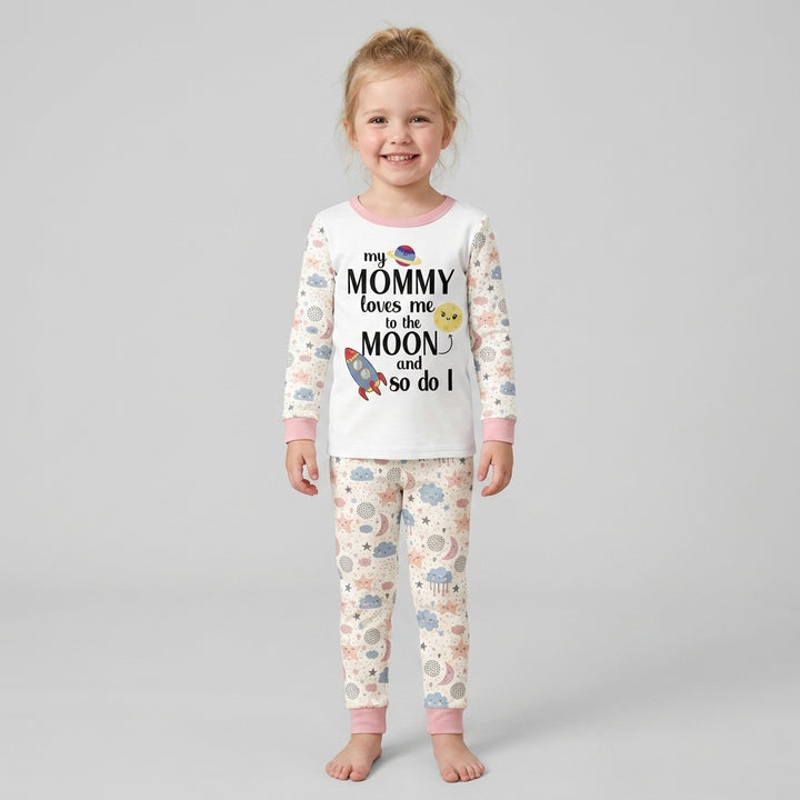 My Mommy Loves Me To The Moon And So Do I Bamboo Two Piece Long Sleeve Pajama Set