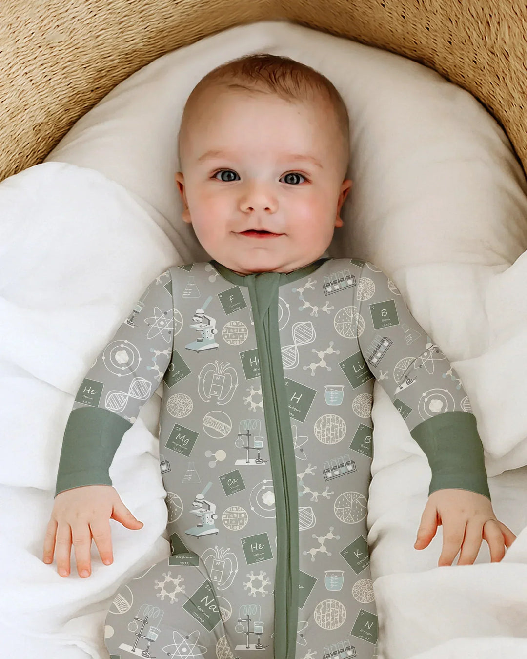 Gerippte Babykleidung mit individuellem Foto - Weich &amp; Skizzenhaft