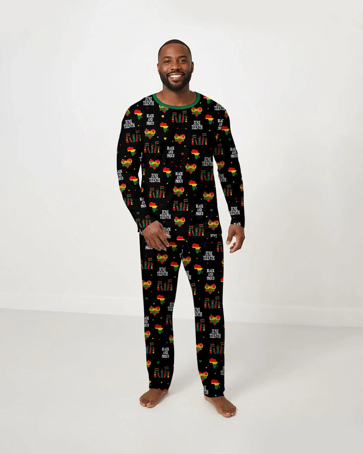 Juneteenth Black and Proud Bamboo Men's Pajama Set
