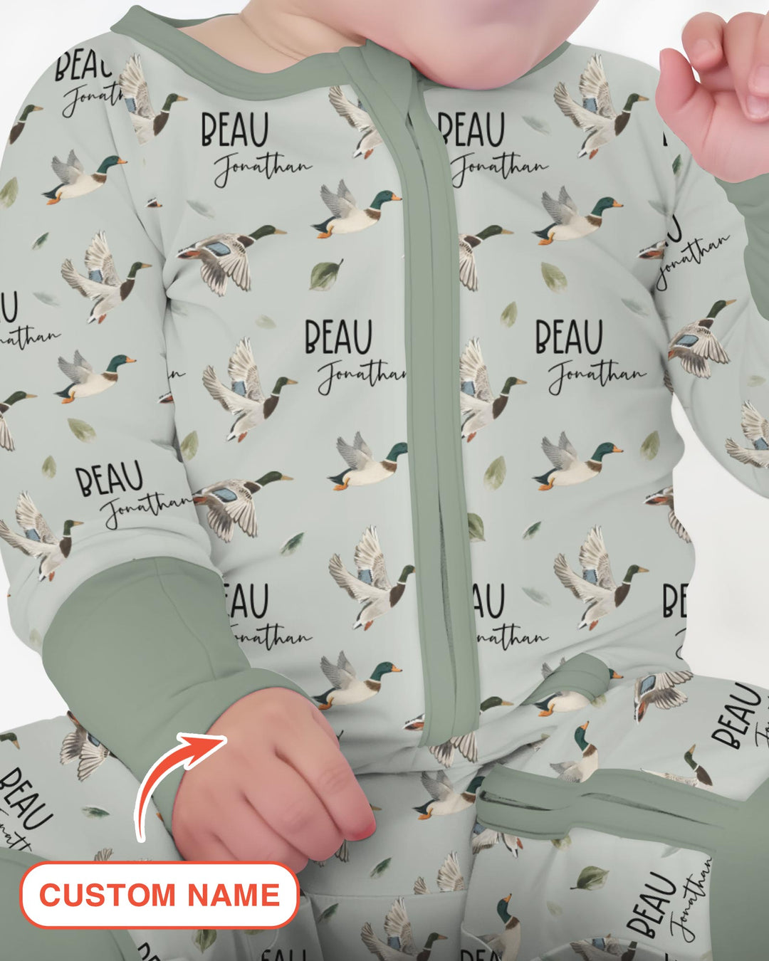 Custom Name Mallard Duck Convertible Zippy