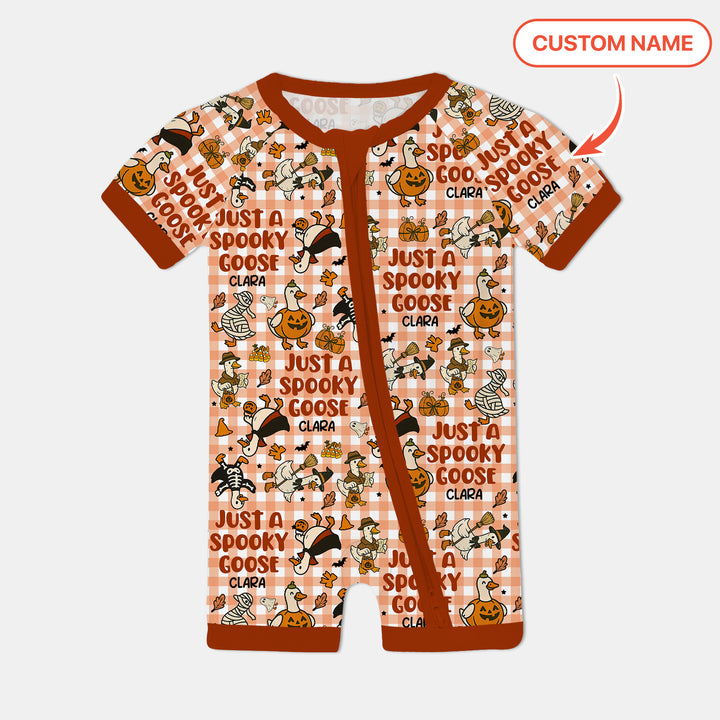 Just A Spooky Goose Custom Name Girl Version Shorty Zippy