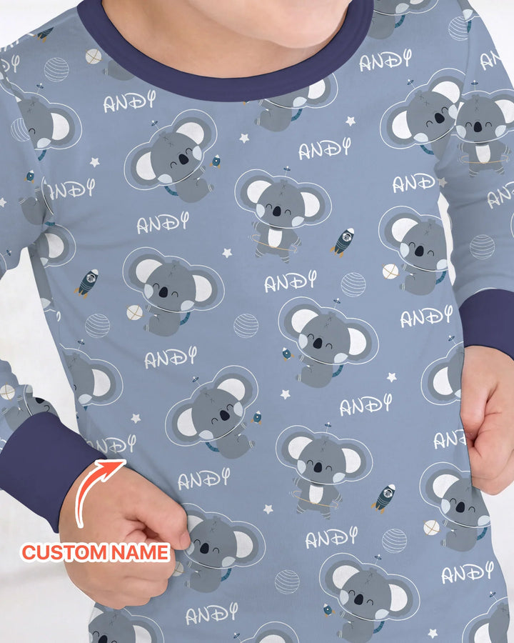 Zweiteiliges Langarm-Pyjama-Set mit Sommerfrüchten