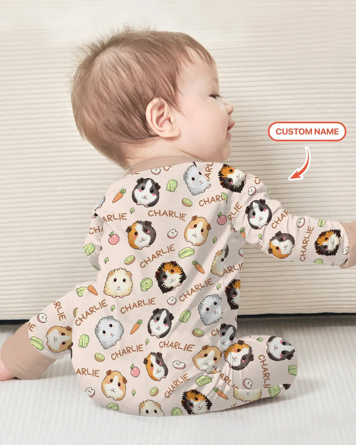 Custom Name Cute Guinea Pigs Convertible Zippy