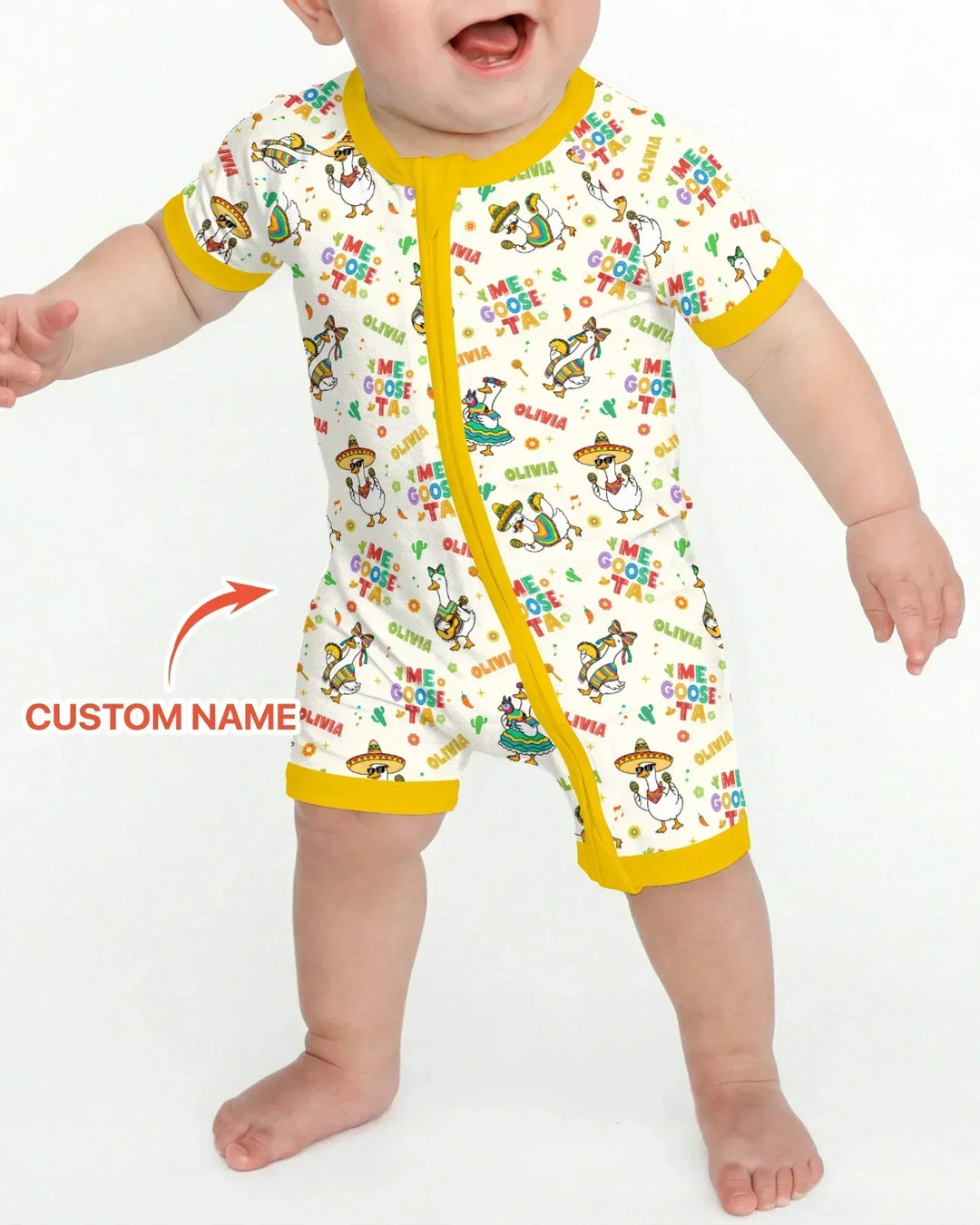 Custom name Me Goose-ta Bamboo Shorty Zippy
