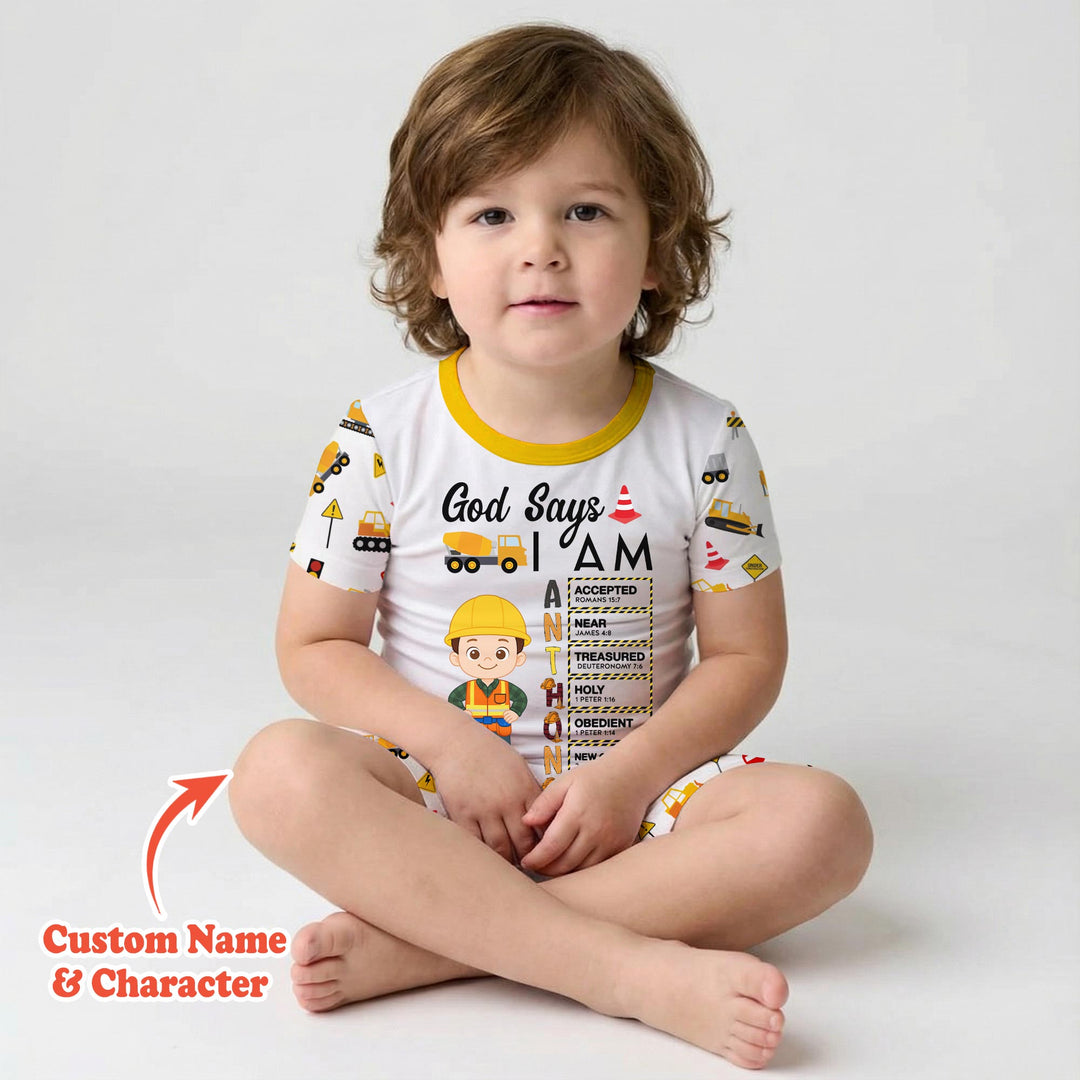 Zweiteiliges Pyjama-Set mit kurzen Ärmeln und Shorts im Sommer-Design