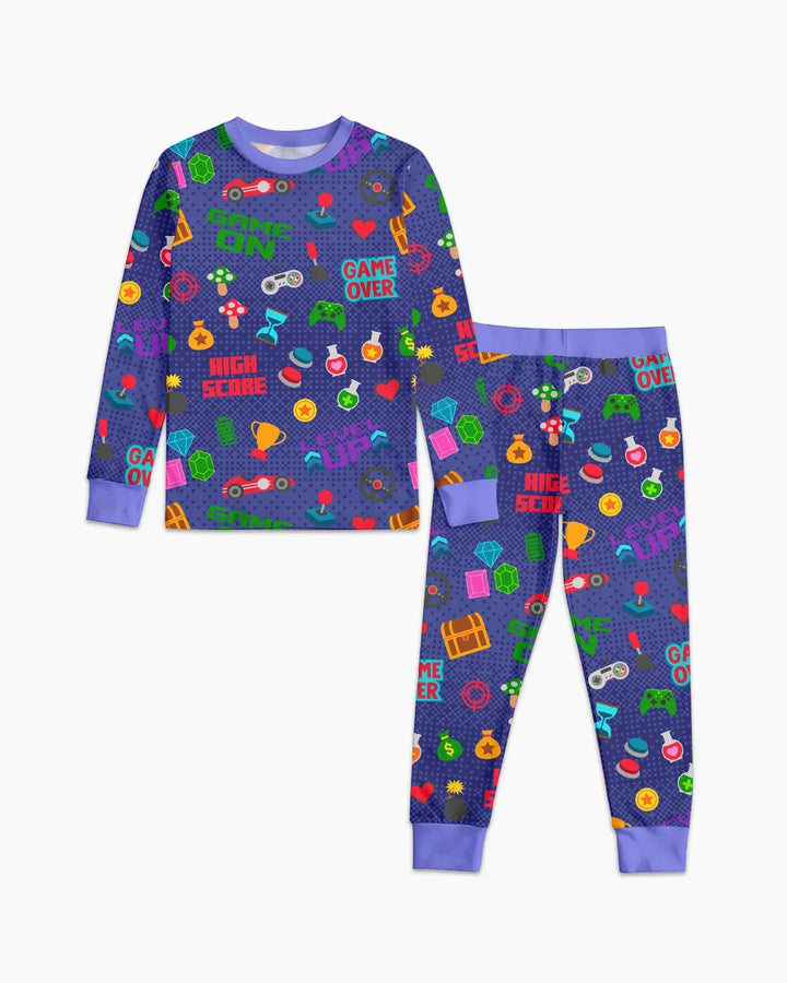 Gamer Mode On Family Matching Bamboo Two Piece Long Sleeve Pajama Set