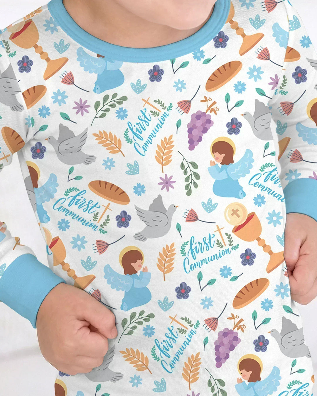 First Communion Two Piece Long Sleeve Pajama Set