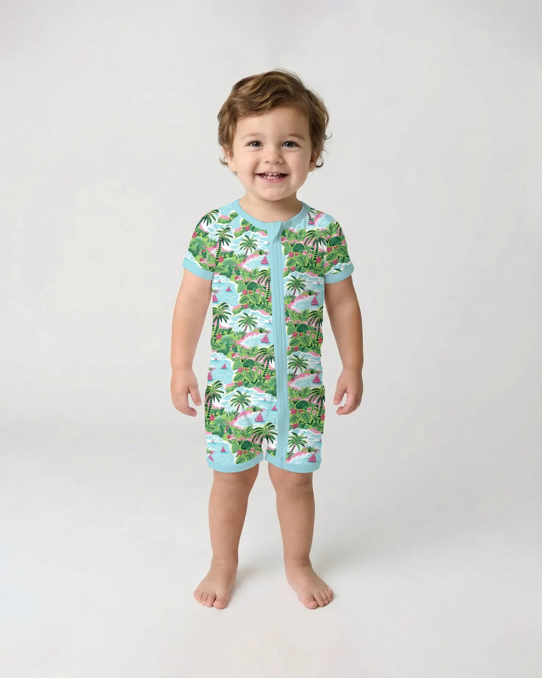 Preppy Coast Beach Club Bamboo Shorty Zippy
