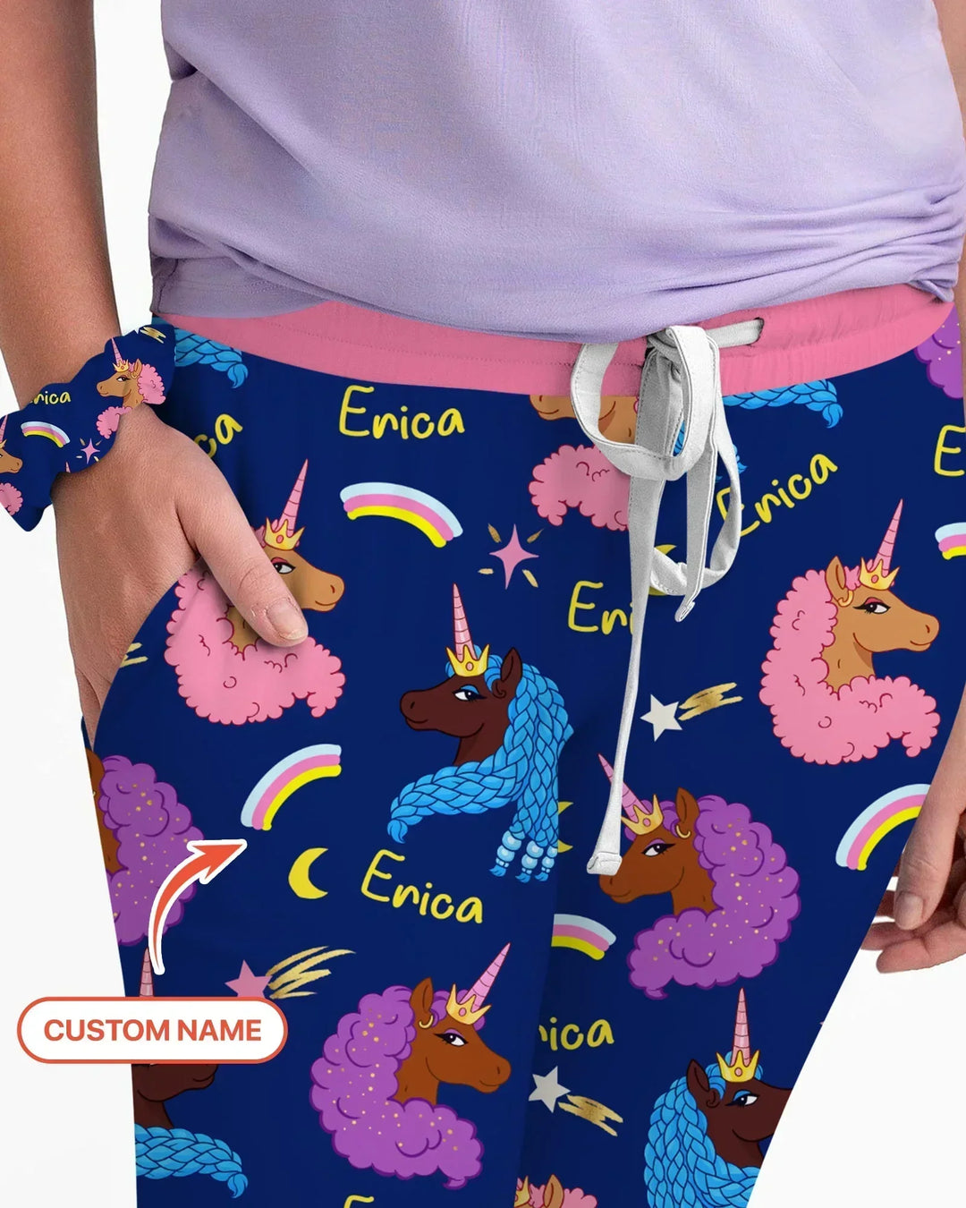 African Astro Unicorn Women Pajama Set