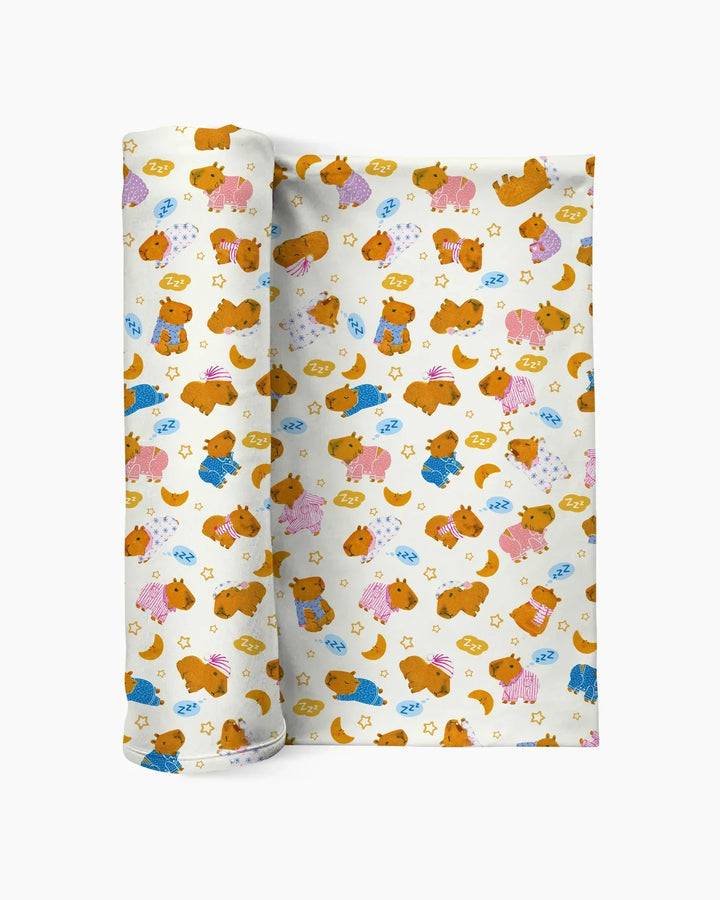Capyjama Family Matching swaddle blanket