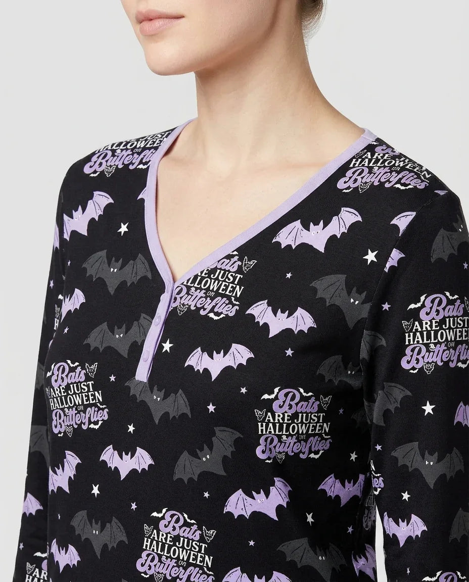 Halloween Butterflies Bamboo Women Pajama Set
