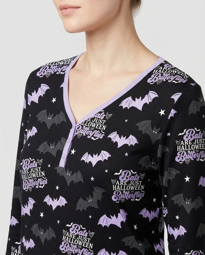 Halloween Butterflies Bamboo Women Pajama Set