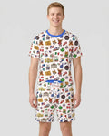 Soccer Cup 2026 Family Matching Bamboo Men Short Sleeve Short Pajama Set