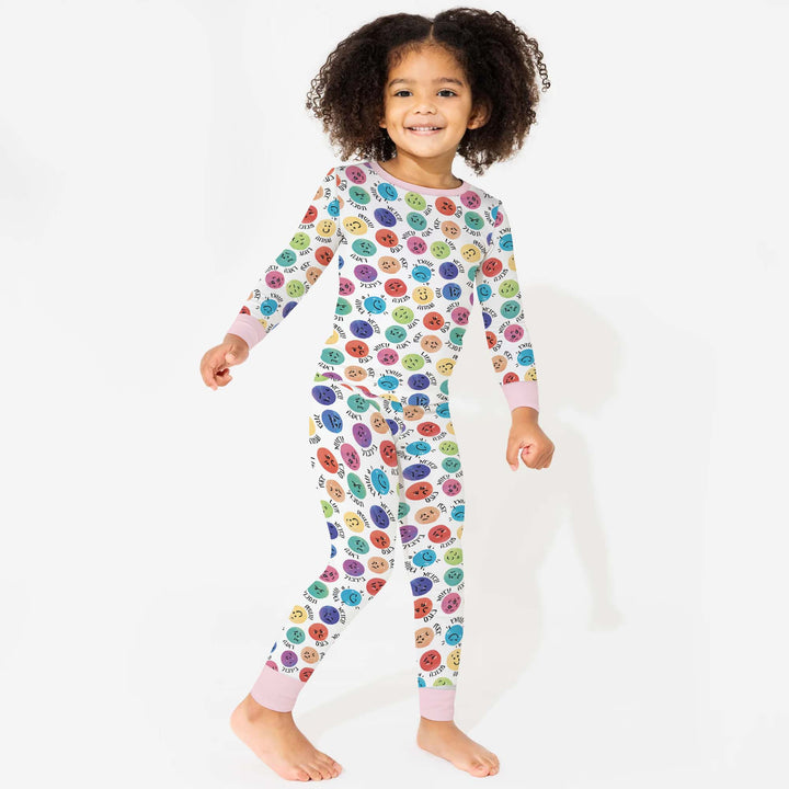 My Emotions Hebrew Two Piece Long Sleeve Pajama Set
