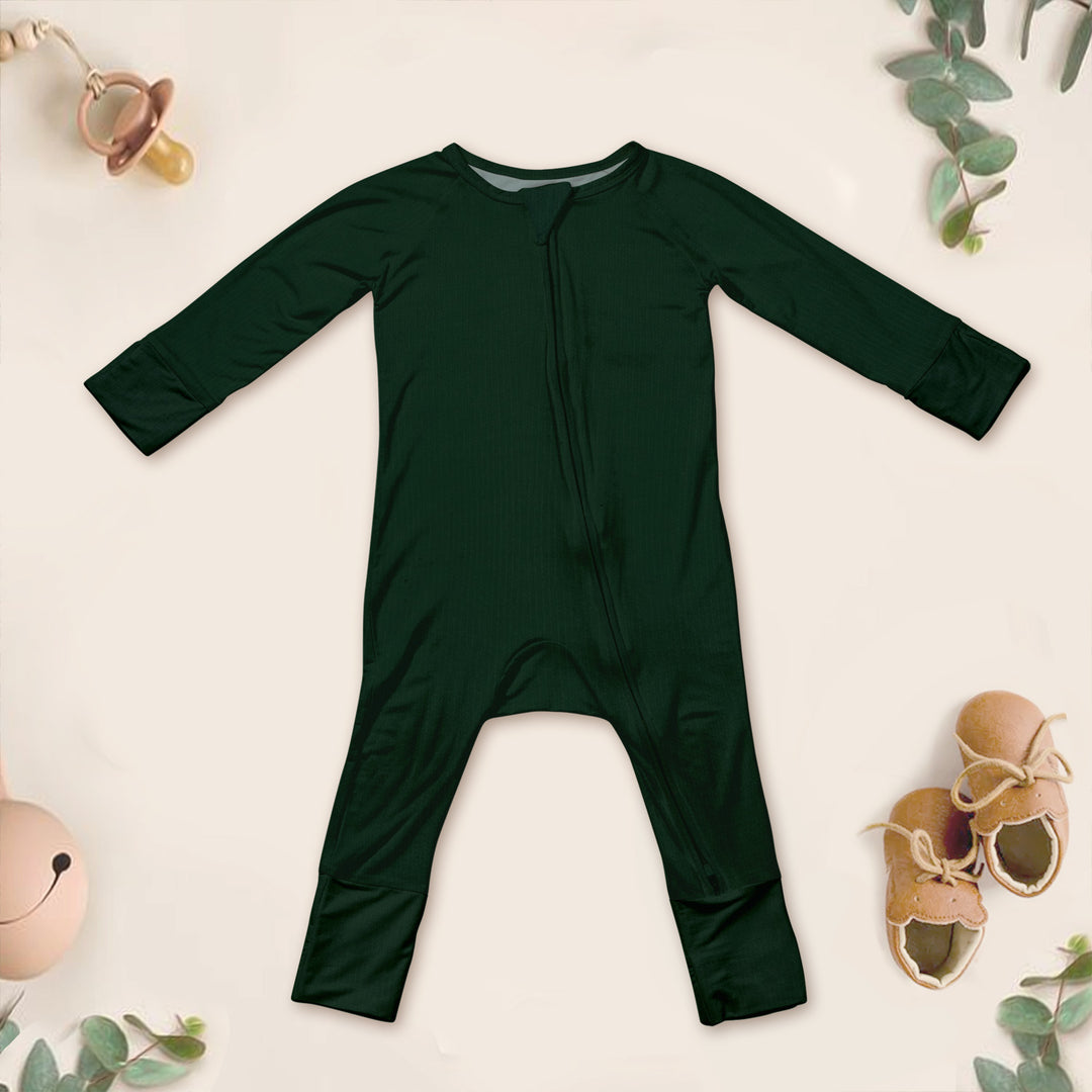 Dark Green Bamboo Fabric Baby Clothing – Rich and Cozy