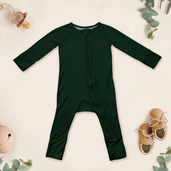 Dark Green Bamboo Fabric Baby Clothing – Rich and Cozy