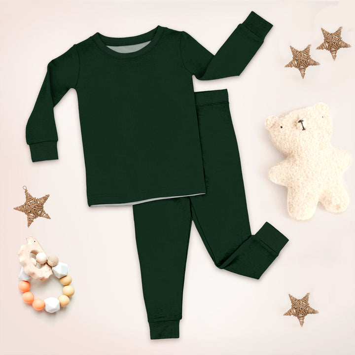 Dark Green Bamboo Fabric Baby Clothing – Rich and Cozy