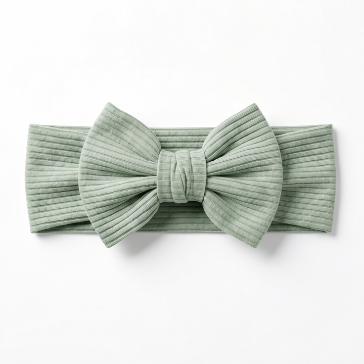 Ribbed Bamboo Luxe Bow Headband