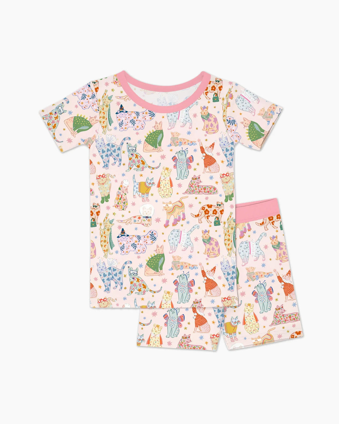 Template Zweiteiliges Pyjama-Set mit kurzen Ärmeln und Shorts