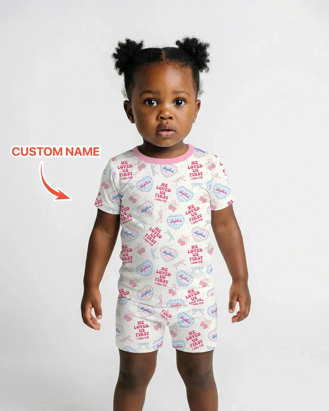 Zweiteiliges Pyjama-Set mit kurzen Ärmeln und Shorts im Sommer-Design