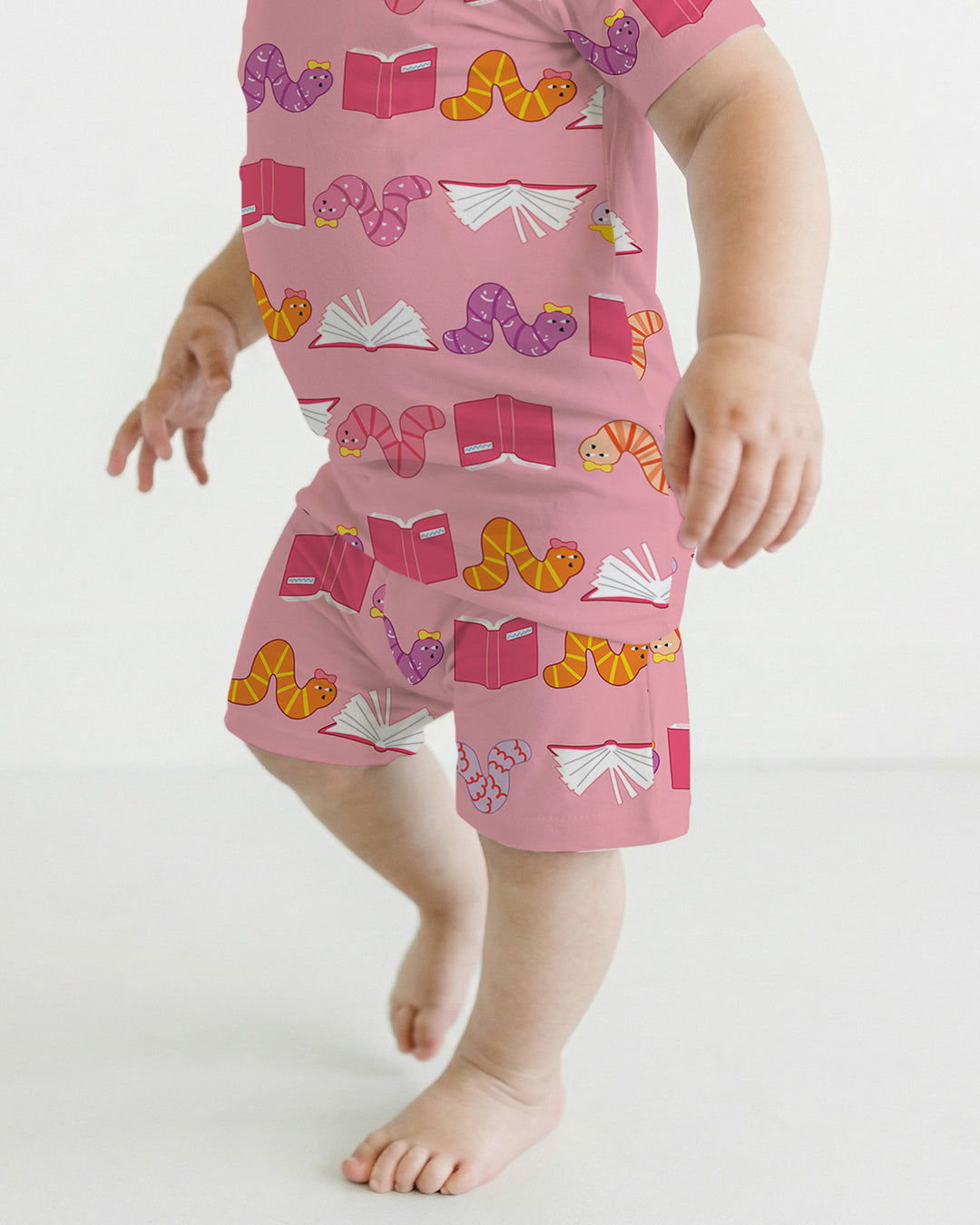 Bookworm Family Matching Bamboo Two Piece Short Sleeve Shorts Pajama Set