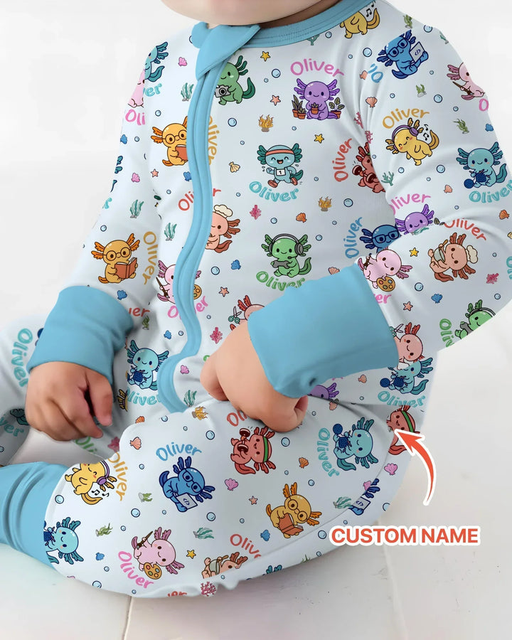 Custom Name Cute Hobby Axolotl Convertible Zippy