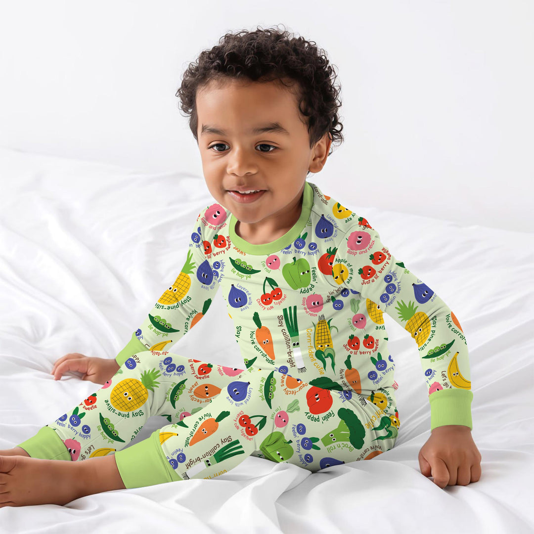 Little Veggie Garden Two Piece Long Sleeve Pajama Set