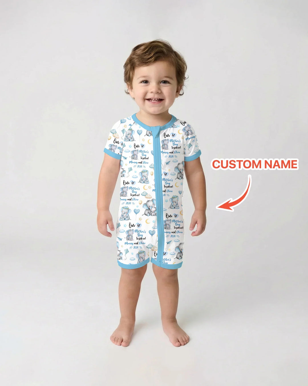 Personalized Our 1st Mother's Day Together Bamboo Shorty Zippy