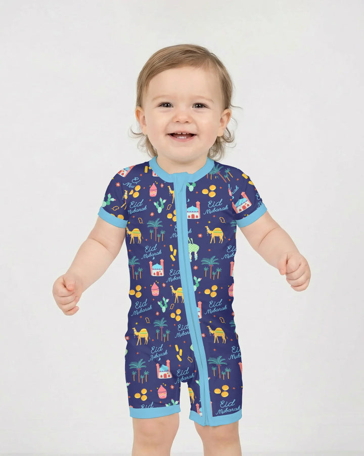 Eid Mubarak Matching Family Shorty Zippy