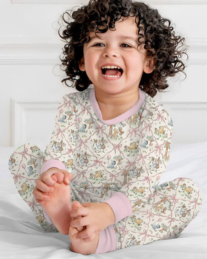 Zweiteiliges Langarm-Pyjama-Set mit Sommerfrüchten