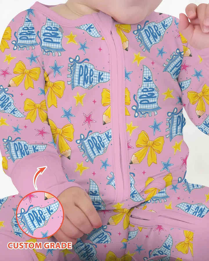Pencil Bow Back To School Bamboo Convertible Zippy